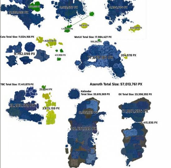 魔兽各资料片地图尺寸对比：破碎群岛小吗？