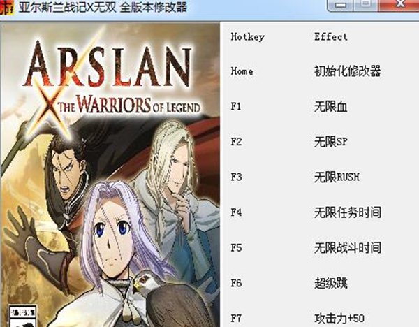 《亚尔斯兰战记X无双》八项修改器使用教程